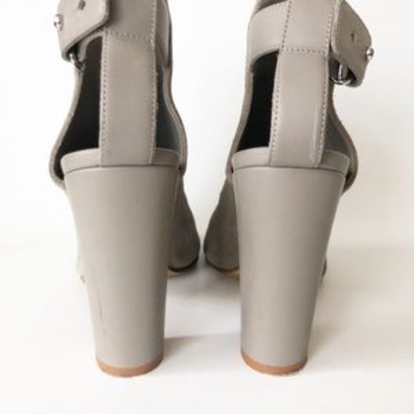 Vince Addison Peep Toe Bootie Woodsmoke Taupe 7 - Picture 5 of 8